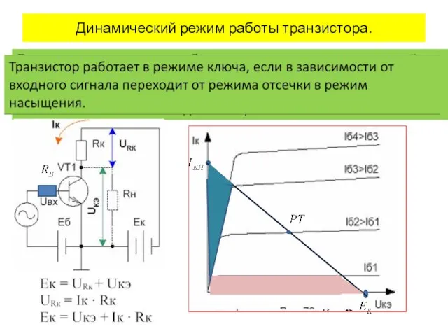 Динамический режим работы транзистора. Динамическим режимом работы транзистора называется такой режим,