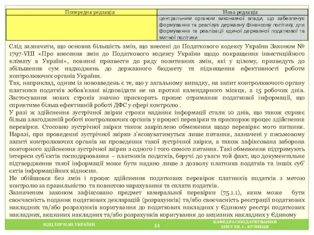 НДЦ ІПР НАН УКРАЇНИ КАФЕДРА ОПОДАТКУВАННЯ ХНЕУ ІМ. С. КУЗНЕЦЯ Слід