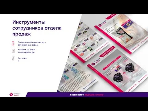 Инструменты сотрудников отдела продаж партнерство, ведущее к успеху