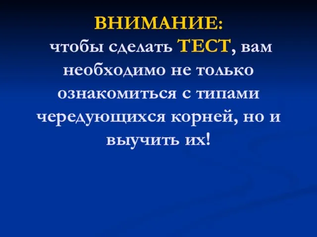 ВНИМАНИЕ: чтобы сделать ТЕСТ, вам необходимо не только ознакомиться с типами