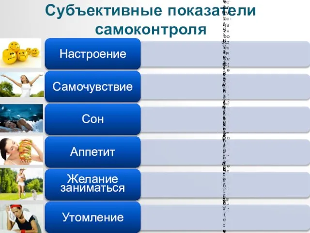 Субъективные показатели самоконтроля