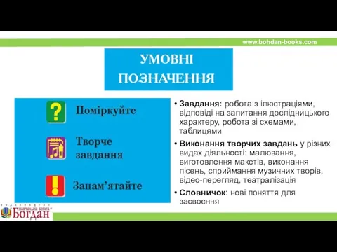 Завдання: робота з ілюстраціями, відповіді на запитання дослідницького характеру, робота зі