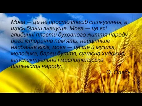 Мова — це не просто спосіб спілкування, а щось більш значуще.