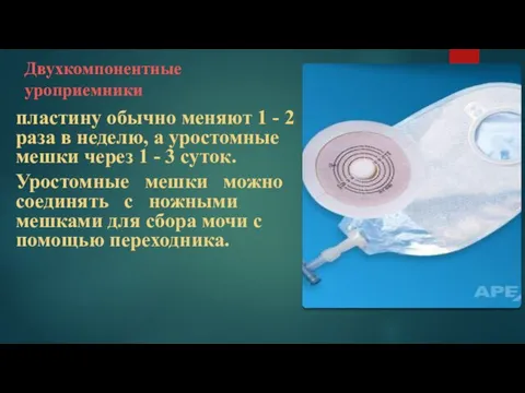 Двухкомпонентные уроприемники пластину обычно меняют 1 - 2 раза в неделю,