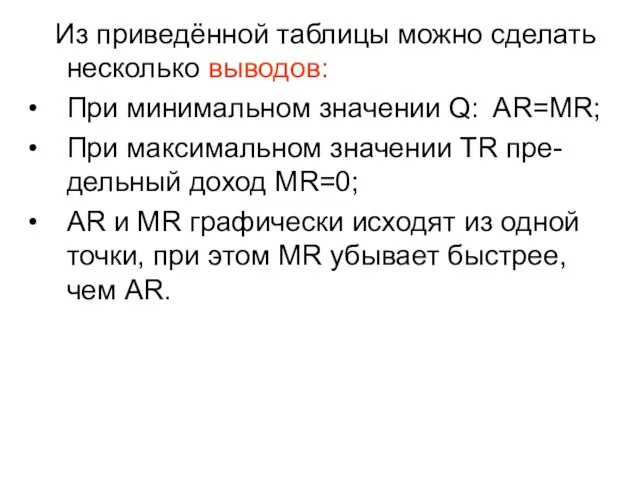 Из приведённой таблицы можно сделать несколько выводов: При минимальном значении Q: