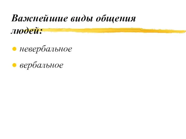 Важнейшие виды общения людей: невербальное вербальное