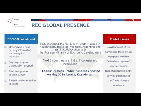 7 REC GLOBAL PRESENCE Groundwork: host country information and analytical materials