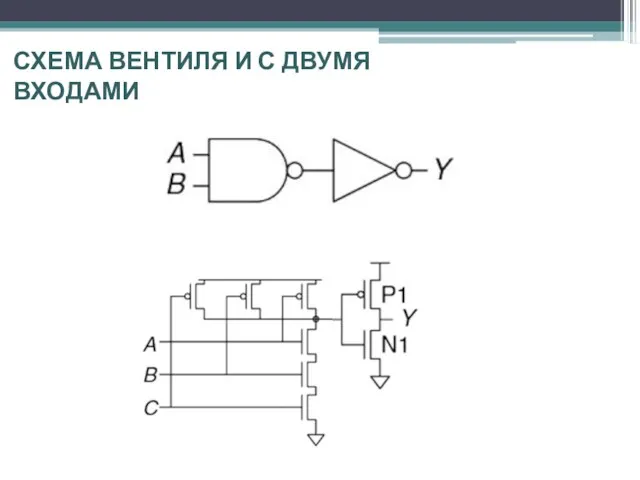 СХЕМА ВЕНТИЛЯ И С ДВУМЯ ВХОДАМИ