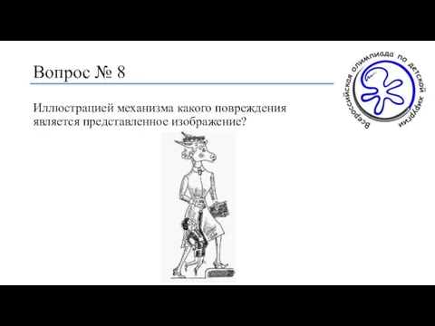 Вопрос № 8 Иллюстрацией механизма какого повреждения является представленное изображение?