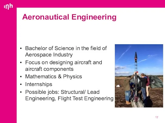 Aeronautical Engineering Bachelor of Science in the field of Aerospace Industry