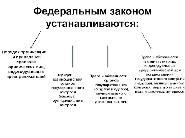 Федеральным законом устанавливаются: Порядок взаимодействия органов государственного контроля (надзора), муниципального контроля