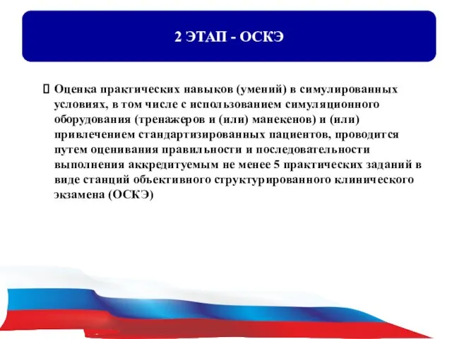 Оценка практических навыков (умений) в симулированных условиях, в том числе с