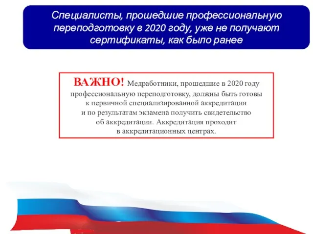 ВАЖНО! Медработники, прошедшие в 2020 году профессиональную переподготовку, должны быть готовы