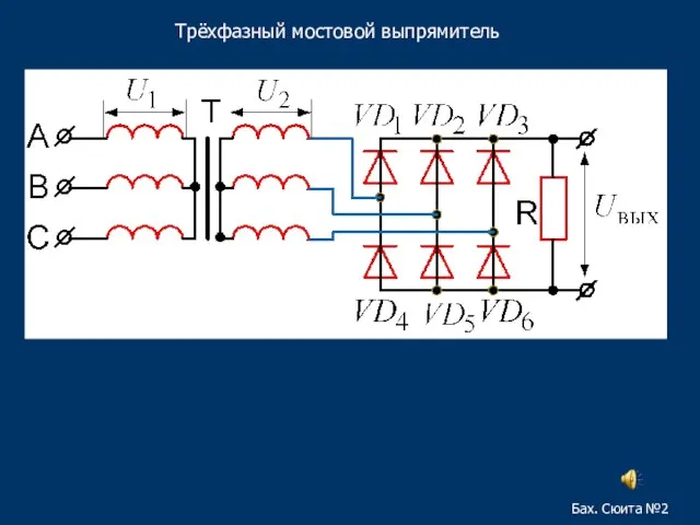 Трёхфазный мостовой выпрямитель Бах. Сюита №2