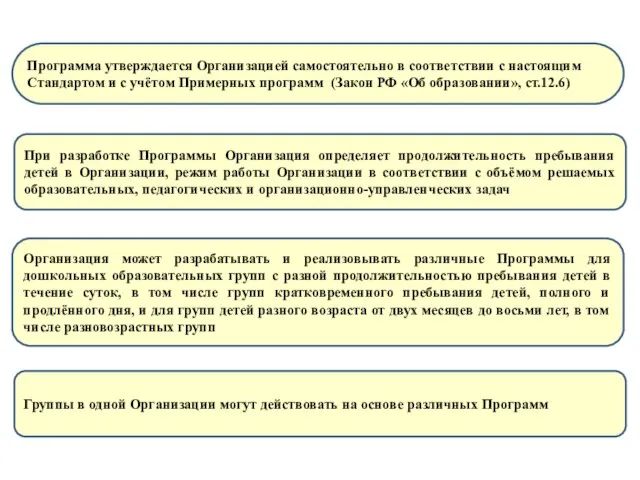 Программа утверждается Организацией самостоятельно в соответствии с настоящим Стандартом и с