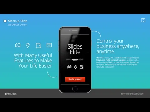 Mockup Slide We Deliver Dream With Many Useful Features to Make