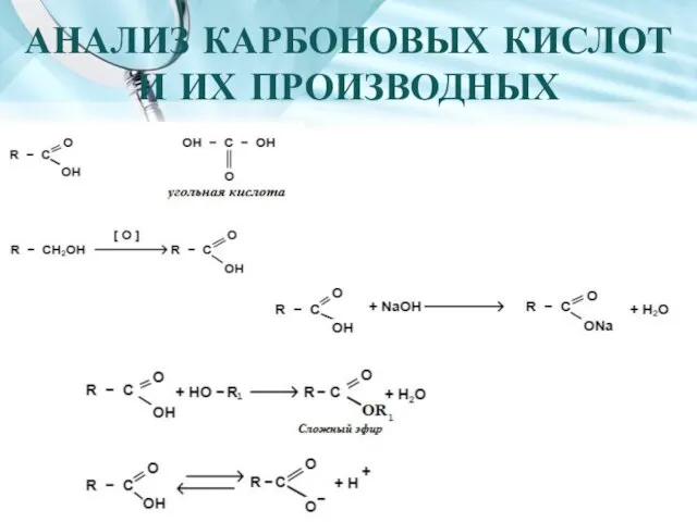 АНАЛИЗ КАРБОНОВЫХ КИСЛОТ И ИХ ПРОИЗВОДНЫХ