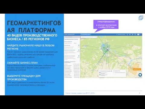 Портал Бизнес-навигатора МСП | 2019 5 ГЕОМАРКЕТИНГОВАЯ ПЛАТФОРМА 40 ВИДОВ ПРОИЗВОДСТВЕННОГО