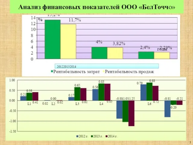 Анализ финансовых показателей ООО «БелТоччо» 5