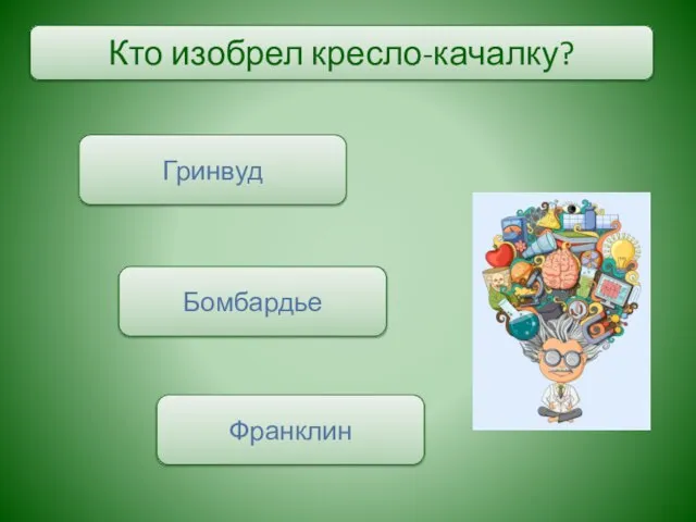 Кто изобрел кресло-качалку? Франклин Гринвуд Бомбардье