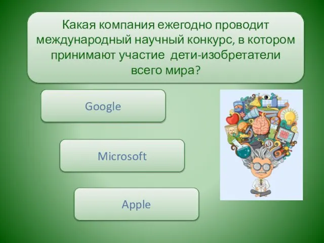 Какая компания ежегодно проводит международный научный конкурс, в котором принимают участие