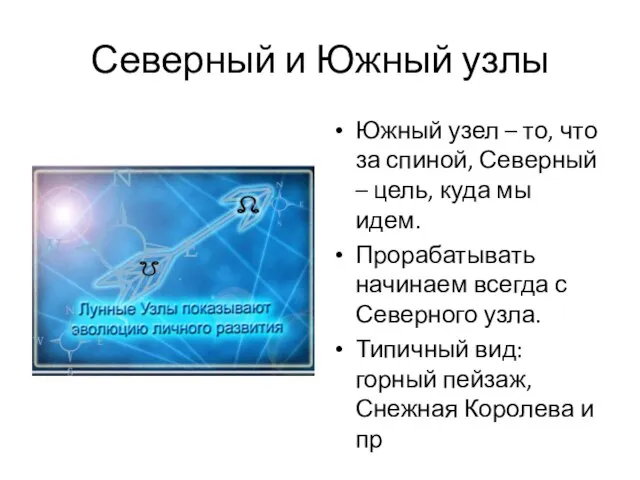 Северный и Южный узлы Южный узел – то, что за спиной,