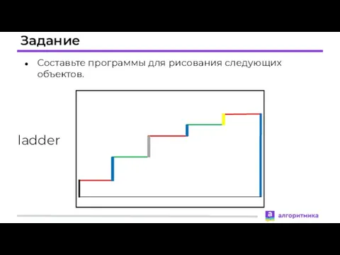 Задание Составьте программы для рисования следующих объектов. ladder