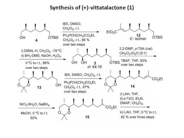 Synthesis of (+)-vittatalactone (1)