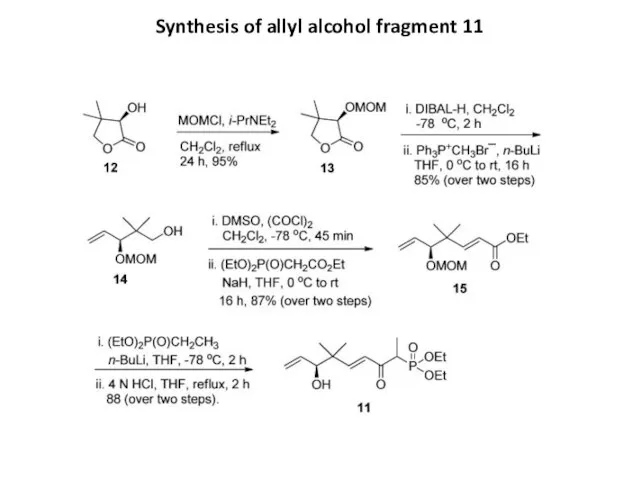 Synthesis of allyl alcohol fragment 11