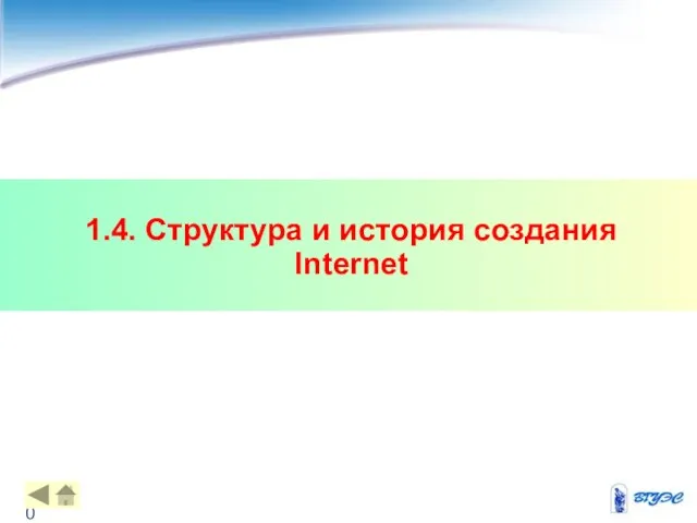 1.4. Структура и история создания Internet