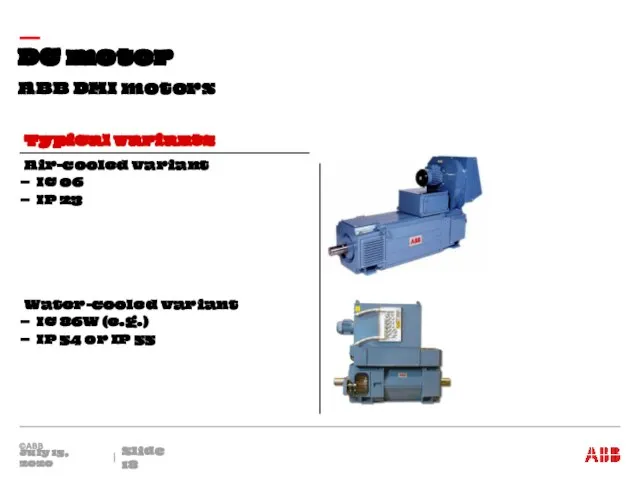 ABB DMI motors DC motor July 15, 2020 Slide Air-cooled variant