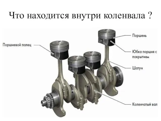 Что находится внутри коленвала ?