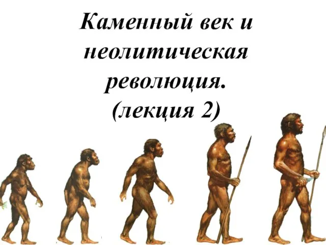 Каменный век и неолитическая революция. (лекция 2)