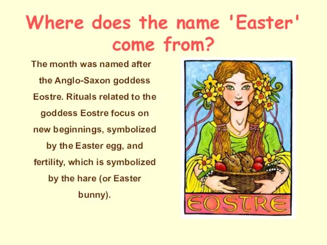 Where does the name 'Easter' come from? The month was named