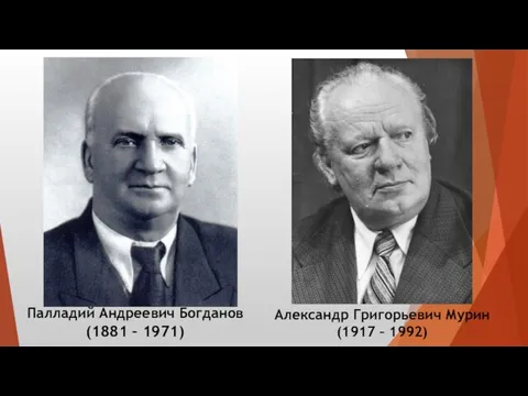 Палладий Андреевич Богданов (1881 – 1971) Александр Григорьевич Мурин (1917 – 1992)