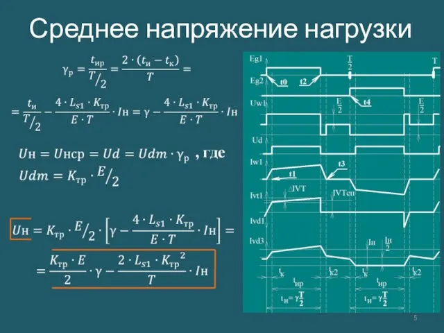 Среднее напряжение нагрузки