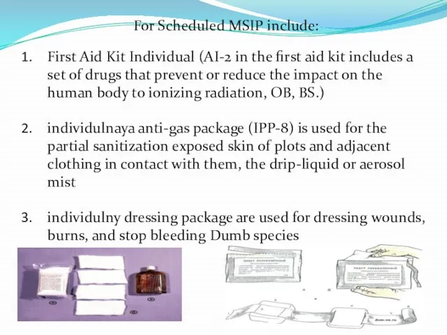 First Aid Kit Individual (AI-2 in the first aid kit includes