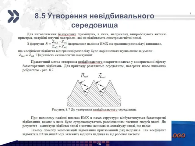 8.5 Утворення невідбивального середовища