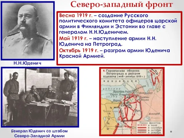 Северо-западный фронт Весна 1919 г. – создание Русского политического комитета офицеров