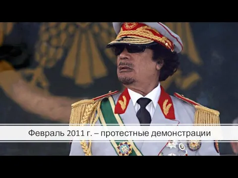 Февраль 2011 г. – протестные демонстрации