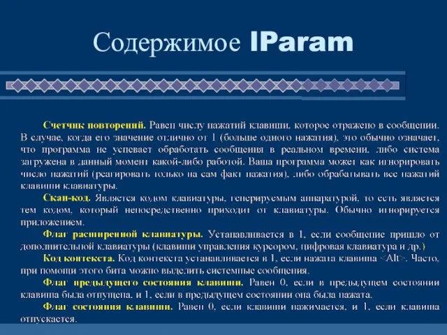 Содержимое lParam