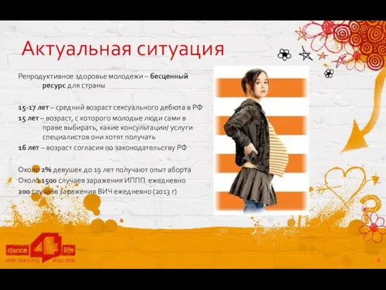 Актуальная ситуация Репродуктивное здоровье молодежи – бесценный ресурс для страны 15-17