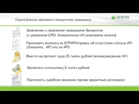 Подача Банком заявления о банкротстве гражданина