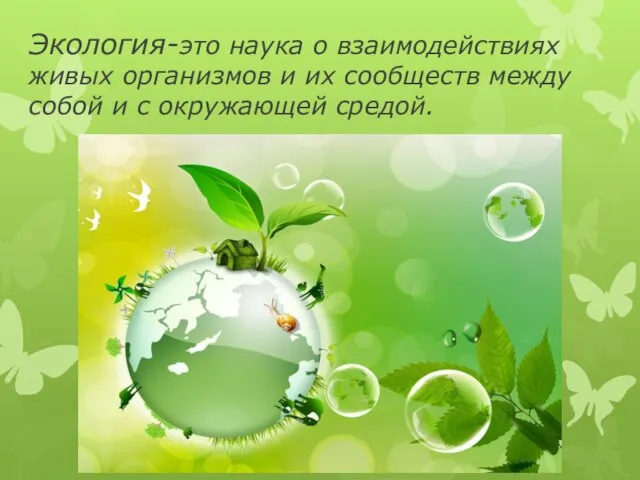 Экология-это наука о взаимодействиях живых организмов и их сообществ между собой и с окружающей средой.