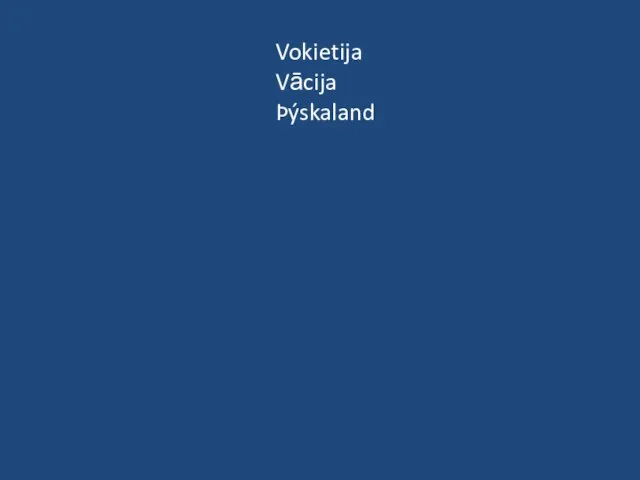 Vokietija Vācija Þýskaland