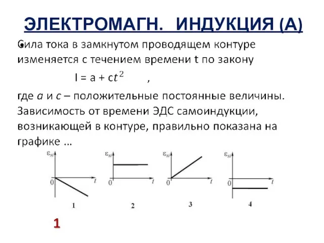 ЭЛЕКТРОМАГН. ИНДУКЦИЯ (А)