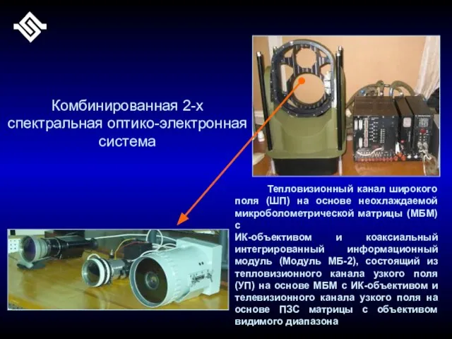 Комбинированная 2-х спектральная оптико-электронная система Тепловизионный канал широкого поля (ШП) на