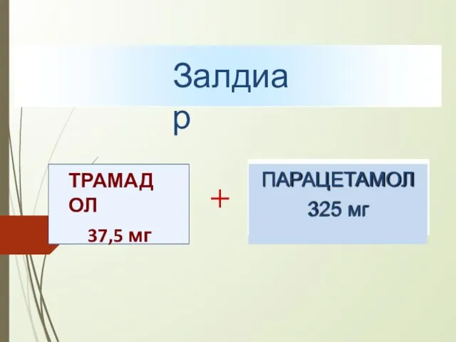 Залдиар ТРАМАДОЛ 37,5 мг + ПАРАЦЕТАМОЛ 325 мг