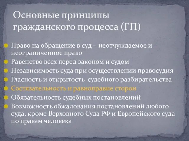 Право на обращение в суд – неотчуждаемое и неограниченное право Равенство