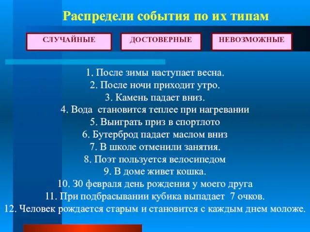 1. После зимы наступает весна. 2. После ночи приходит утро. 3.